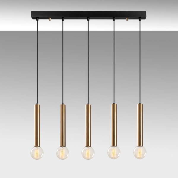 Lampadario a cavo TEMPO 5xE27/40W/230V dorato
