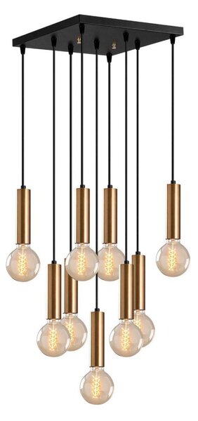 Lampadario sospeso con cavo TEMPO 9xE27/40W/230V oro
