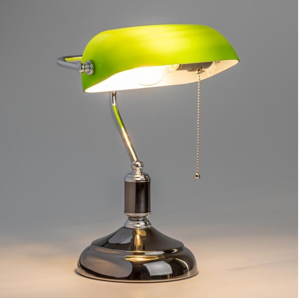 Brilagi - Lampada da scrivania BANK OFFICE 1xE27/60W/230V nera/argento/verde