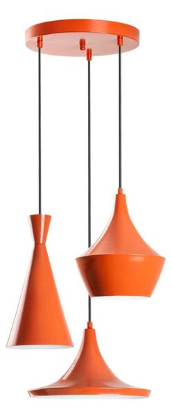 Lampadario a sospensione TOM 3xE27/40W/230V arancione