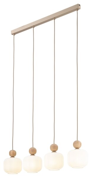 Lampadario a sospensione su cavo BALLO 4xE14/10W/230V beige
