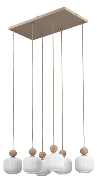Lampadario a sospensione BALLO 6xE14/10W/230V beige
