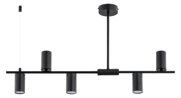 Lampadario su asta URANOS 5xGU10/10W/230V nero