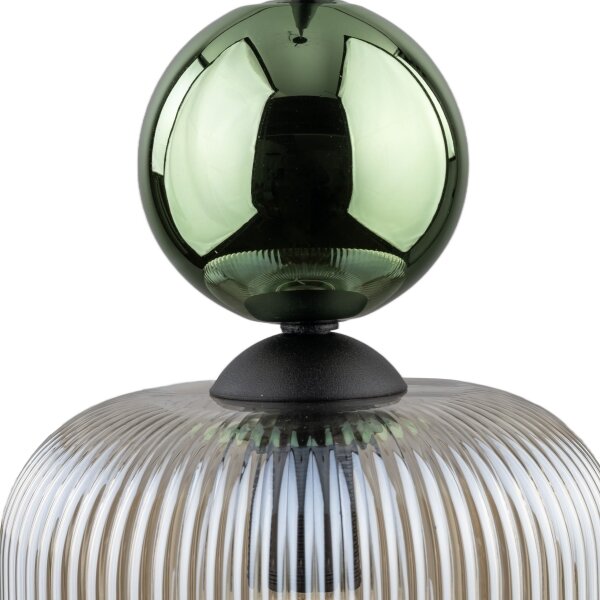 Lampada a sospensione con cord SOPHIA 1xE14/10W/230V nero/verde/fumé beige