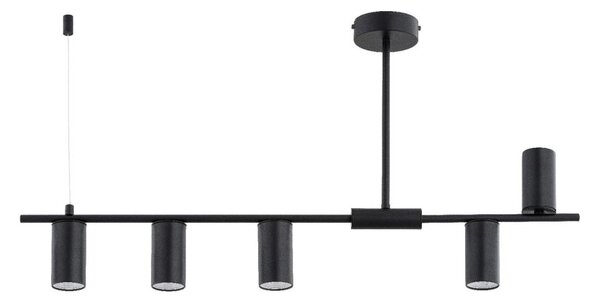 Lampadario con asta URANOS 5xGU10/10W/230V nero
