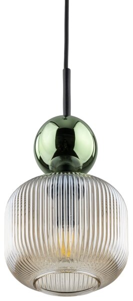 Lampada a sospensione con cord SOPHIA 1xE14/10W/230V nero/verde/fumé beige