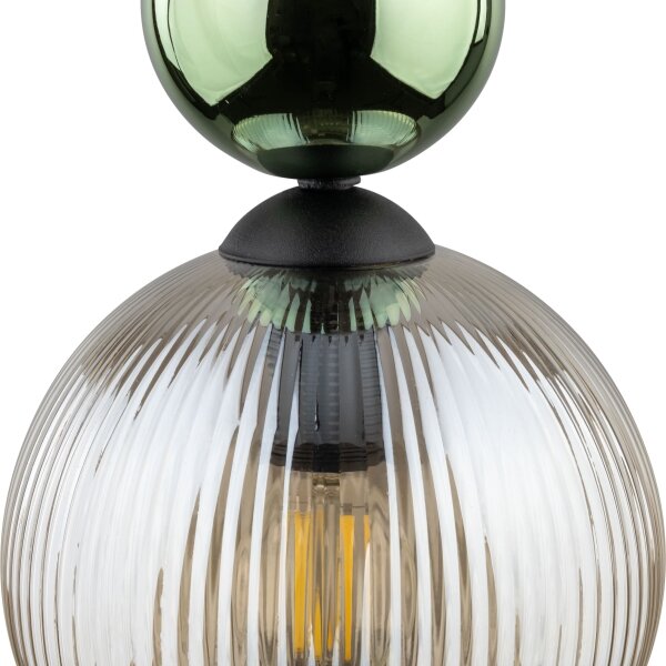 SOPHIA lampada a sospensione con cavo 1xE14/10W/230V nero/verde/beige fumé
