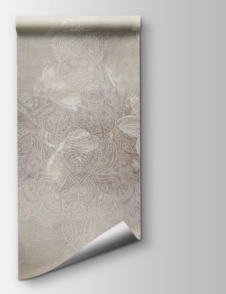 Carta da parati Fiori bianchi su sfondo grigio, Carta da parati Natura, Carta da parati popolare, w08405v1 - Tapeko.it