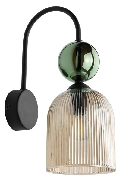 Applique SOPHIA 1xE14/10W/230V nero/verde/beige fumé