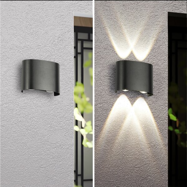 Brilagi - Applique da esterno LED FLAREBOX LED/4W/230V nera IP65