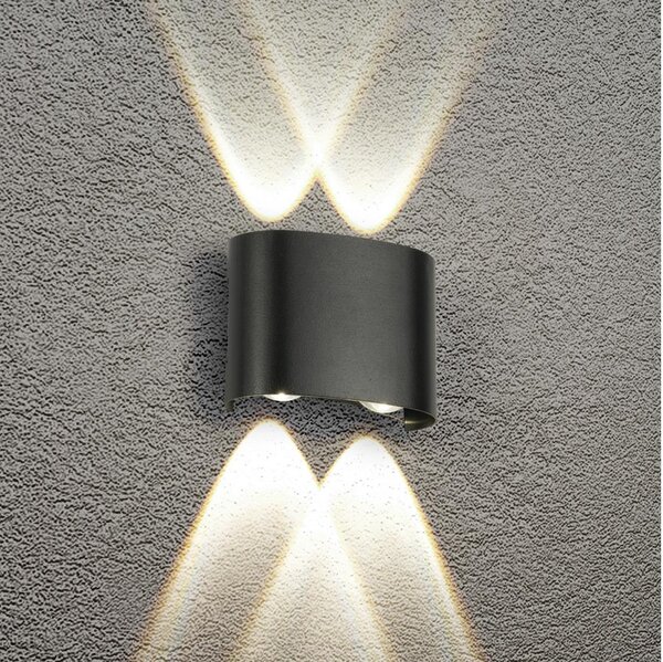 Brilagi - Applique da esterno LED FLAREBOX LED/4W/230V nera IP65