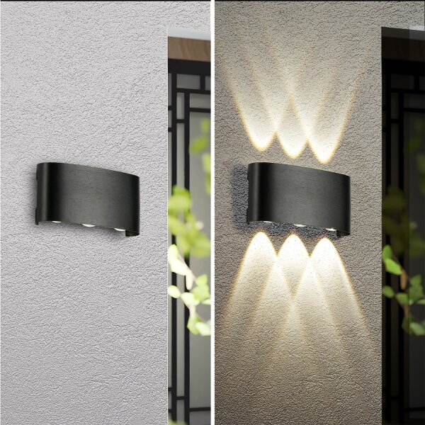 Brilagi - Applique LED da esterno FLAREBOX LED/6W/230V nero IP65
