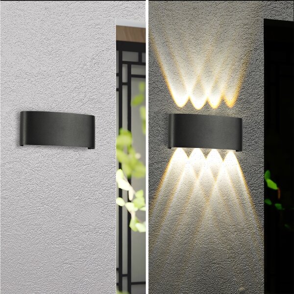 Brilagi - Applique da parete LED per esterni FLAREBOX LED/8W/230V nero IP65