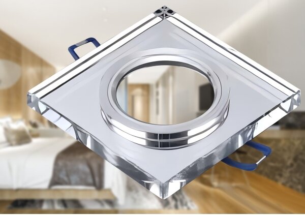 Faretto da incasso 1xGU10/MR16/10W/230V 9x9 cm cromo lucido