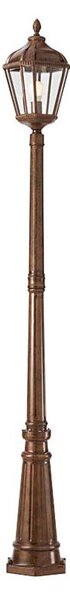 Redo 9662 - Lampione da esterno ESSEN 1xE27/70W/230V 221,5 cm IP44 marrone/patina
