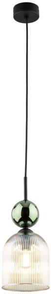 Lampadario con cavo SOPHIA 1xE14/10W/230V nero/verde/beige fumé