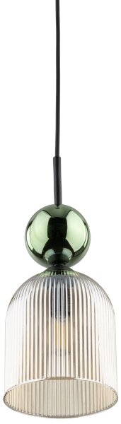 Lampadario con cavo SOPHIA 1xE14/10W/230V nero/verde/beige fumé