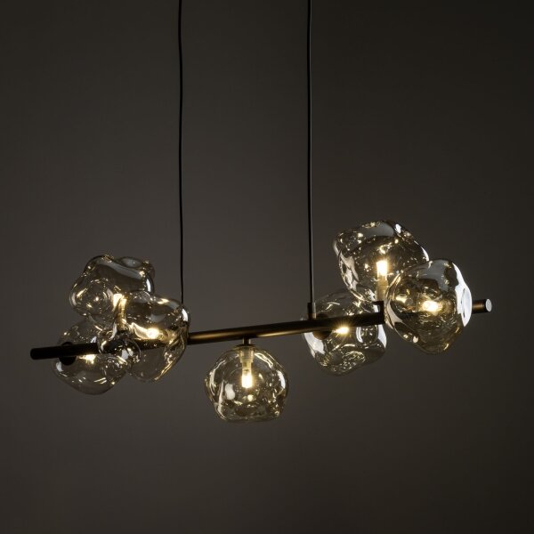 Lampadario sospeso su cavo LAVA 7xG9/8W/230V bronzo/beige fumé