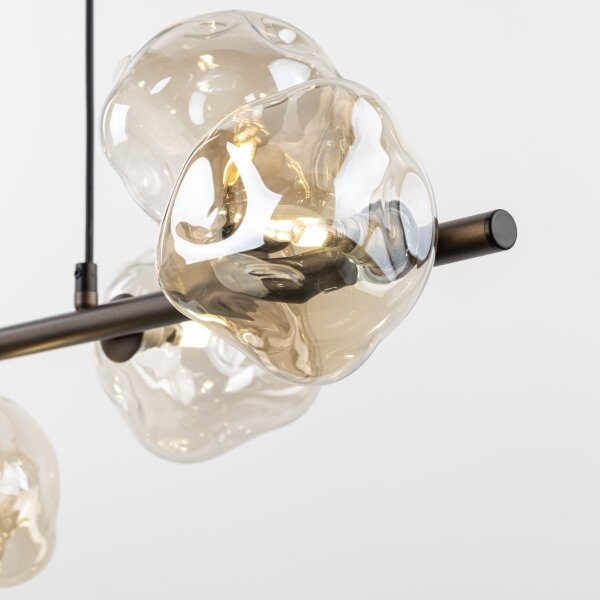 Lampadario sospeso su cavo LAVA 7xG9/8W/230V bronzo/beige fumé