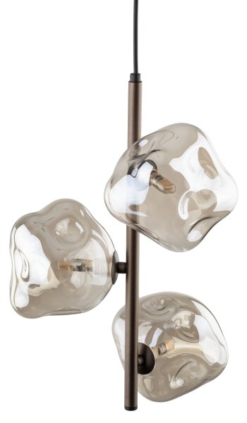 Lampadario a sospensione LAVA su cavo 3xG9/8W/230V bronzo/beige fumé