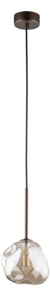 Lampadario a sospensione con cavo LAVA 1xG9/8W/230V bronzo/beige fumé