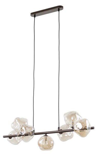 Lampadario sospeso su cavo LAVA 7xG9/8W/230V bronzo/beige fumé