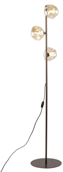 Lampada da terra LAVA 3xG9/8W/230V bronzo/beige fumé