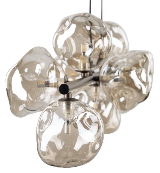 Lampada a sospensione su cavo LAVA 9xG9/8W/230V bronzo/beige fumé