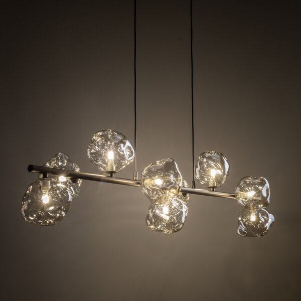 Lampada a sospensione su cavo LAVA 9xG9/8W/230V bronzo/beige fumé
