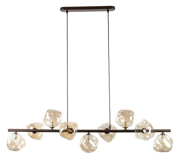 Lampada a sospensione su cavo LAVA 9xG9/8W/230V bronzo/beige fumé