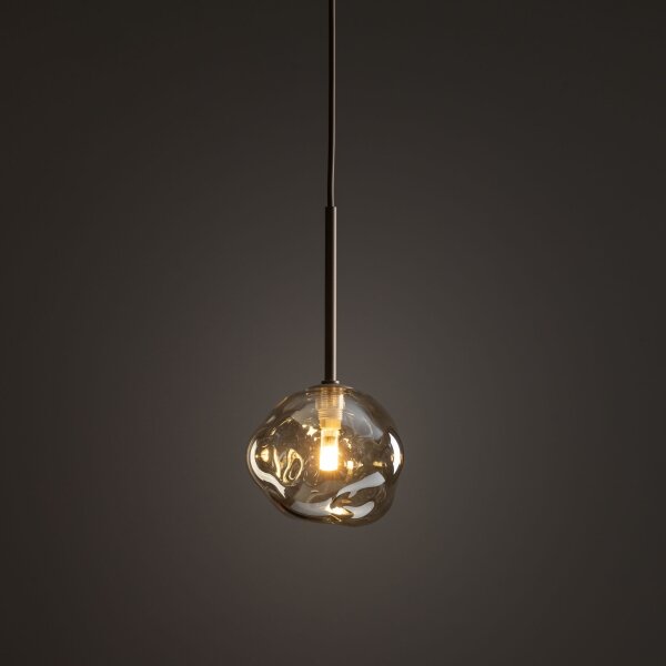 Lampada a sospensione con cavo LAVA 1xG9/8W/230V beige/fumo beige