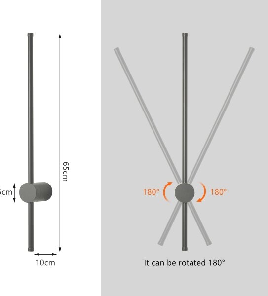 Brilagi - Lampada da parete LED per esterni AURA LED/12W/230V 4000K IP54 antracite