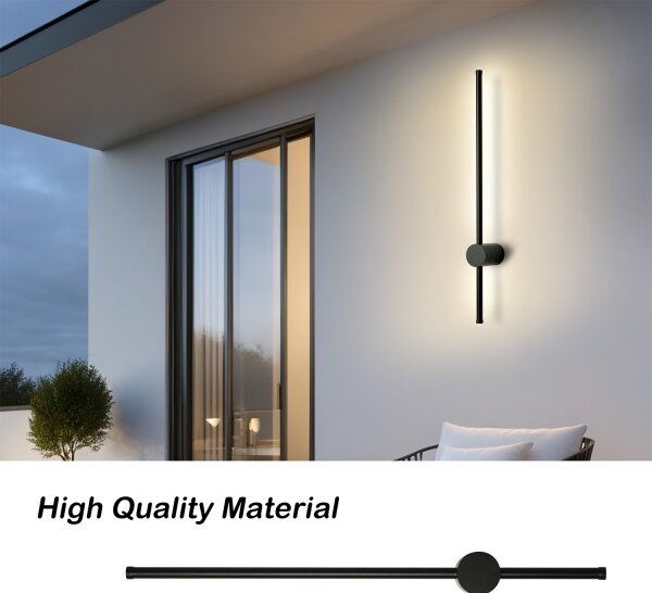 Brilagi - Applique da esterno AURA LED/12W/230V 3000K IP54 nera