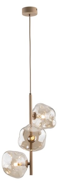 Lampadario a sospensione su cavo LAVA 3xG9/8W/230V beige/beige fumé