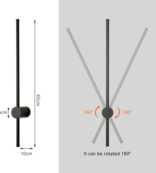 Brilagi - Applique da esterno AURA LED/12W/230V 3000K IP54 nera