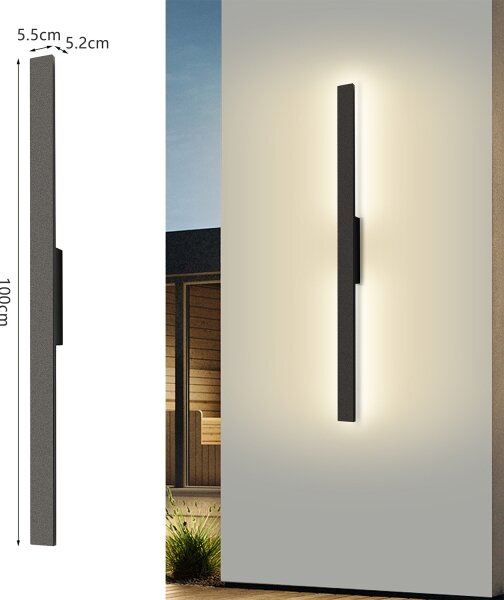 Brilagi - Applique da esterno LED LUNA LED/24W/230V 3000K IP65 nero