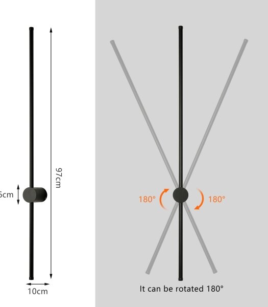Brilagi - Lampada da parete per esterni AURA LED/20W/230V 3000K IP54 nero