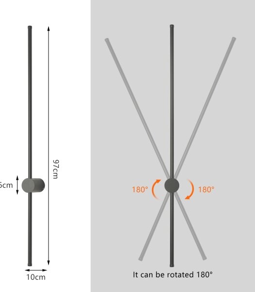 Brilagi - Applique LED da esterno AURA, 20W/230V, 4000K, IP54, antracite