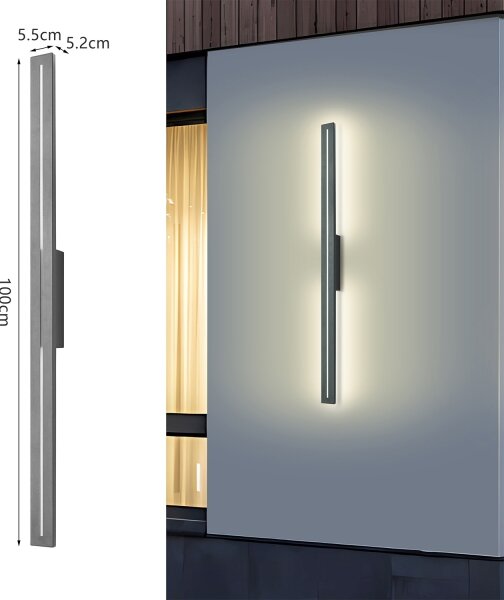 Brilagi - Lampada da parete LED per esterni LINEO LED/24W/230V 3000K IP65 antracite