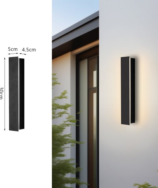 Brilagi - Applique da esterno LINEAR LED/8W/230V 3000K IP65 nero