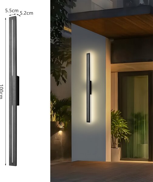 Brilagi - Lampada da parete per esterni LINEO LED/24W/230V 4000K IP65 nera