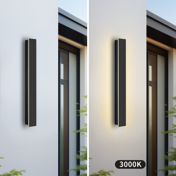 Brilagi - Lampada da parete LED per esterni LINEAR LED/12W/230V 3000K IP65 nera