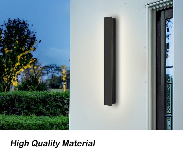 Brilagi - Applique da parete per esterni LINEAR LED, 12 W, 230 V, 4000 K, IP65, nero