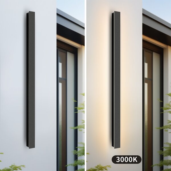 Brilagi - Applique da esterno LINEAR LED/22W/230V 3000K IP65 nera