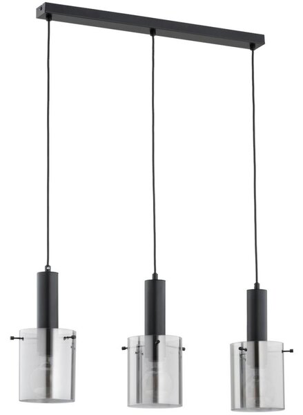 Lampadario a sospensione con filo CELIA 3xE27/60W/230V nero