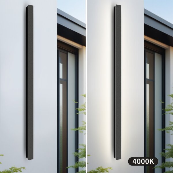Brilagi - Lampada da parete LED per esterni LINEAR LED/32W/230V 4000K IP65 nera