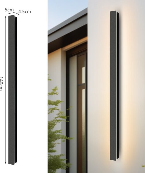 Brilagi - Applique da esterno LED LINEAR LED/32W/230V 3000K IP65 nero