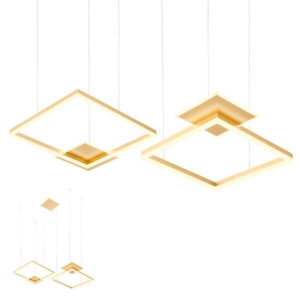 Redo 01-2615 - Lampadario a sospensione dimmerabile su cavo SIGUA LED/137W/230V CRI 90, finitura oro