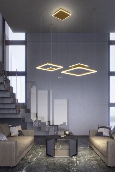 Redo 01-2615 - Lampadario a sospensione dimmerabile su cavo SIGUA LED/137W/230V CRI 90, finitura oro