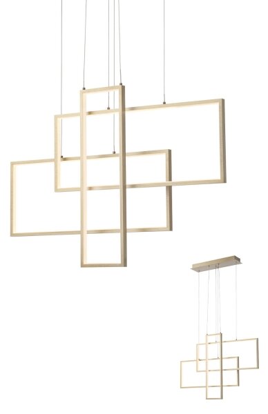 Redo 01-2314 - Lampadario dimmerabile sospeso a cavo PLANA LED/60W/230V dorato